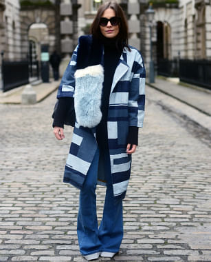 london fashion week street style BLUE 11